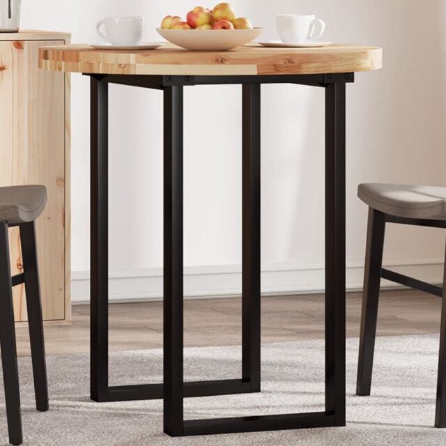 Berkfield Home Table Top Round √ò70x4 cm Solid Wood Acacia in Brown - Size: 70x4 cm - image 1