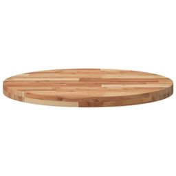 Berkfield Home Table Top Round √ò70x4 cm Solid Wood Acacia in Brown - Size: 70x4 cm - thumbnail 4