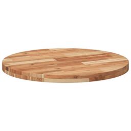 Berkfield Home Table Top Round √ò70x4 cm Solid Wood Acacia in Brown - Size: 70x4 cm - thumbnail 5