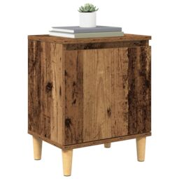 Berkfield Home Old Wood Bedside Table Old wood Solid Reclaim wood 40 x 30 x 50 cm in Brown - thumbnail 3