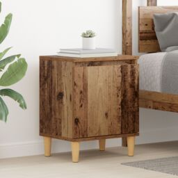 Berkfield Home Old Wood Bedside Table Old wood Solid Reclaim wood 40 x 30 x 50 cm in Brown - thumbnail 1