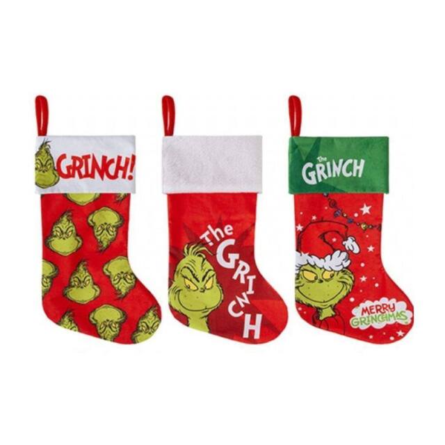 Garden Greatness Set Of 3 Grinch Christmas Stockings - Size: 1 Pack
