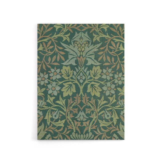 "Artery8 Flower Garden Textile Detail Canvas Wall Art Print William Morris in Green - Size: W18"" x H24""" - image 1