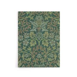 "Artery8 Flower Garden Textile Detail Canvas Wall Art Print William Morris in Green - Size: W18"" x H24""" - thumbnail 1