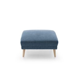 Abakus Direct Harper Footstool - Durable & Easy Clean Upholstery in Dark Blue - thumbnail 4