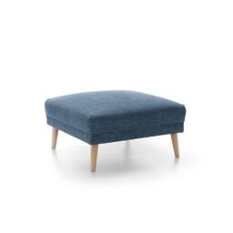 Abakus Direct Harper Footstool - Durable & Easy Clean Upholstery in Dark Blue - thumbnail 3