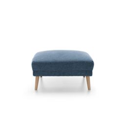 Abakus Direct Harper Footstool - Durable & Easy Clean Upholstery in Dark Blue - thumbnail 2