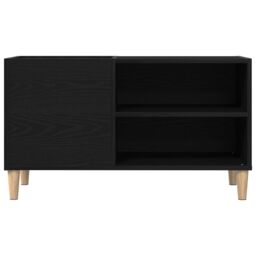 Berkfield Home Record Cabinet Black Oak 84, 5x38x48 cm Engineered Wood - Size: 5 x 38 x 48 cm - thumbnail 6
