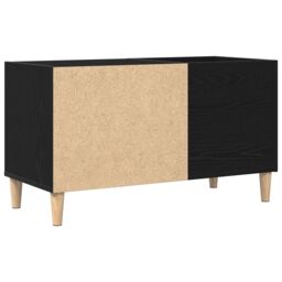 Berkfield Home Record Cabinet Black Oak 84, 5x38x48 cm Engineered Wood - Size: 5 x 38 x 48 cm - thumbnail 5