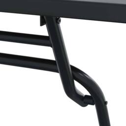 Berkfield Home 3 Piece Folding Bistro Set Anthracite Steel in Black - thumbnail 9