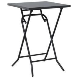 Berkfield Home 3 Piece Folding Bistro Set Anthracite Steel in Black - thumbnail 6