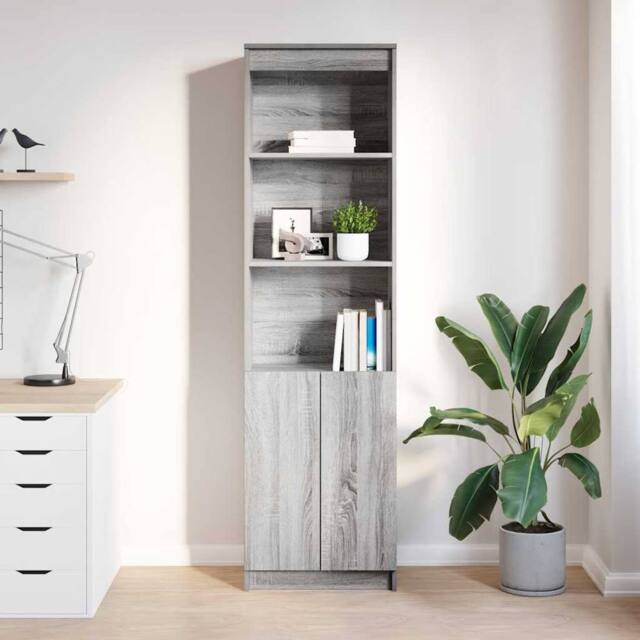 Berkfield Home Highboard Grey Sonoma 50x35x180 cm Engineered Wood - Size: 50 x 35 x 180 cm - image 1