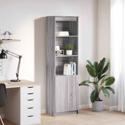 Berkfield Home Highboard Grey Sonoma 50x35x180 cm Engineered Wood - Size: 50 x 35 x 180 cm - thumbnail 2