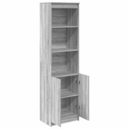 Berkfield Home Highboard Grey Sonoma 50x35x180 cm Engineered Wood - Size: 50 x 35 x 180 cm - thumbnail 5