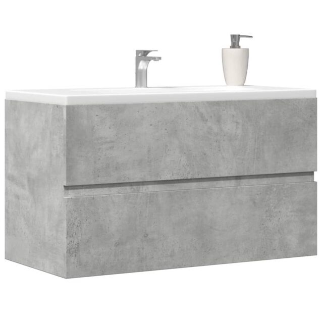 Berkfield Home Bathroom Hanging Cabinet Concrete Grey 80x38.5x45 cm Engineered Wood - image 1
