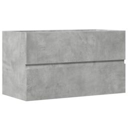 Berkfield Home Bathroom Hanging Cabinet Concrete Grey 80x38.5x45 cm Engineered Wood - thumbnail 2