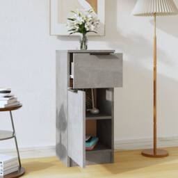 Berkfield Home Sideboard Concrete Grey 30x30x70 cm Engineered Wood - Size: 30 x 30 x 70 cm - thumbnail 3