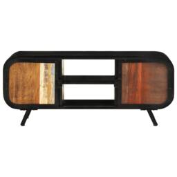 Berkfield Home TV Cabinet 110x30x45 cm Solid Reclaimed Wood - Size: 110 x 30 x 45 cm - thumbnail 1