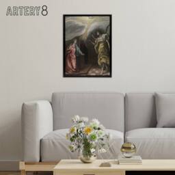 "Artery8 Annunciation Archangel Gabriel & Mary El Greco Framed Canvas Art - Size: W12"" x H16""" - thumbnail 3