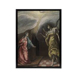 "Artery8 Annunciation Archangel Gabriel & Mary El Greco Framed Canvas Art - Size: W12"" x H16""" - thumbnail 1