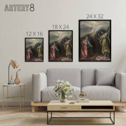 "Artery8 Annunciation Archangel Gabriel & Mary El Greco Framed Canvas Art - Size: W12"" x H16""" - thumbnail 4