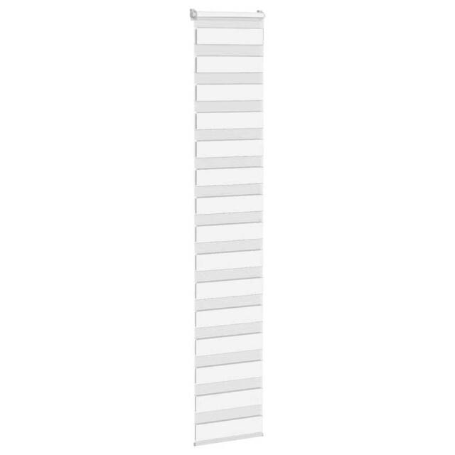 Berkfield Home Elegant Zebra Blind White 40x200 cm Fabric Width 35.9 cm Polyester - image 1