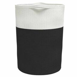 Berkfield Home Storage Basket Black & White √ò49x65 cm Cotton - Size: 49x65 cm - thumbnail 4