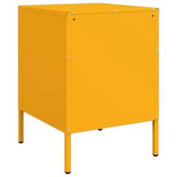 Berkfield Home Durable Bedside Cabinets 2 pcs Mustard Yellow 36x39x50.5 cm Steel - thumbnail 8