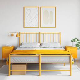 Berkfield Home Durable Bedside Cabinets 2 pcs Mustard Yellow 36x39x50.5 cm Steel - thumbnail 2