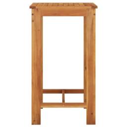 Berkfield Home 5 Piece Garden Bar Set Grey Solid Wood Acacia & Poly Rattan - thumbnail 7