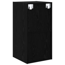 Berkfield Home Wall-Mounted TV Cabinet in Black Oak - 37 x 37 x 72 cm, Made of E - Size: 37 x 37 x 72 cm - thumbnail 9