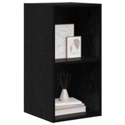 Berkfield Home Wall-Mounted TV Cabinet in Black Oak - 37 x 37 x 72 cm, Made of E - Size: 37 x 37 x 72 cm - thumbnail 3