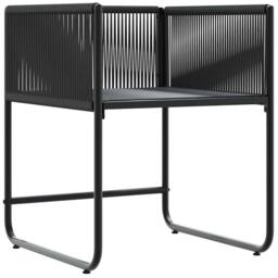 Berkfield Home Garden Chairs with Cushions 4 pcs Black Poly Rattan - thumbnail 5