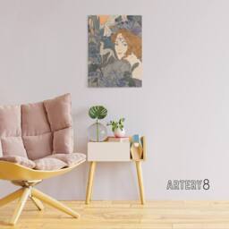 "Artery8 Homecoming Dream Painting Canvas Wall Art Print Georges de Feure in Blue - Size: W18"" x H24""" - thumbnail 3