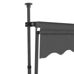 Berkfield Home Manual Retractable Awning with LED 150 cm Anthracite in Dark Grey - thumbnail 4