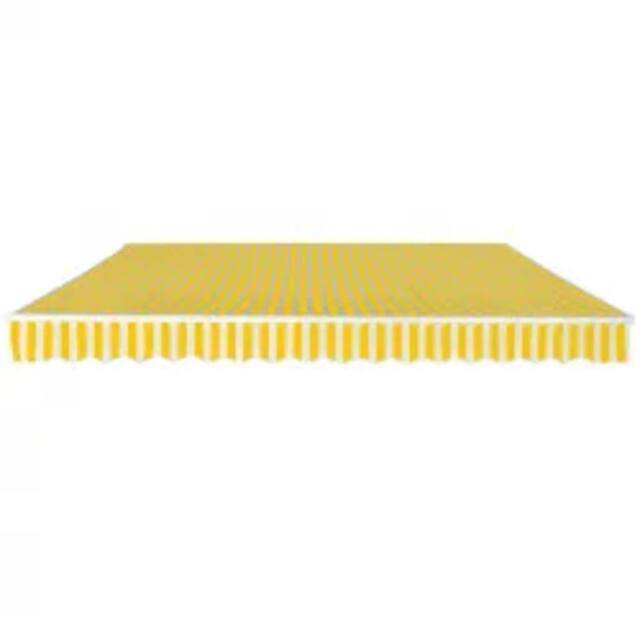 Berkfield Home Folding Awning Manual Operated 600 cm Yellow/White in Yellow - image 1