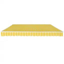 Berkfield Home Folding Awning Manual Operated 600 cm Yellow/White in Yellow