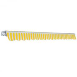 Berkfield Home Folding Awning Manual Operated 600 cm Yellow/White in Yellow - thumbnail 3