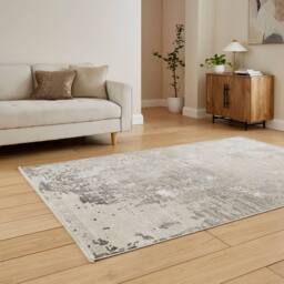 The Rug Shop UK Grey Modern Abstract 7mm Thick Stain-Resistant Easy to Clean Rug - Size: 200 cm x 290 cm - thumbnail 2
