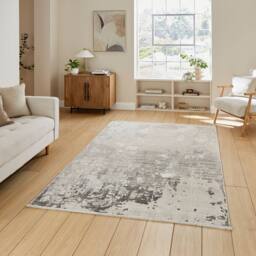 The Rug Shop UK Grey Modern Abstract 7mm Thick Stain-Resistant Easy to Clean Rug - Size: 200 cm x 290 cm - thumbnail 1