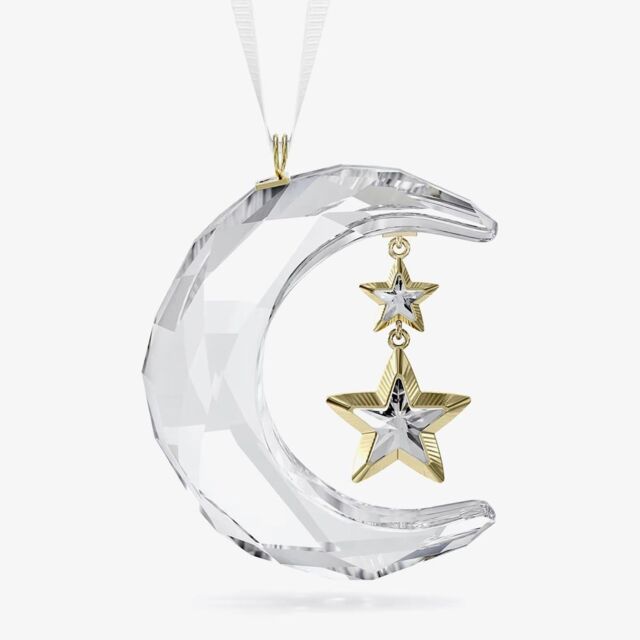 Swarovski Holiday Magic Moon & Stars Ornament 5686616 in Gold - image 1