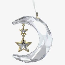 Swarovski Holiday Magic Moon & Stars Ornament 5686616 in Gold - thumbnail 3