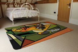 Benjamin Tate Design Frowning Man Closeup Designer Rug in Natural - Size: Large - thumbnail 3