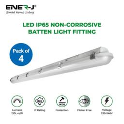 ENER-J Pack of 4 Non Corrosive Waterproof Fitting 15m 50W 120 lumens per Watt in White - thumbnail 2