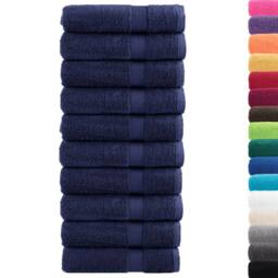 Berkfield Home Premium Bath Towels SOLUND 10pcs Navy Blue 100x150cm 600gsm - thumbnail 1
