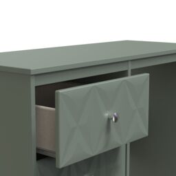 Ready Assembled 2 U Memphis 3 Drawer Desk/ dressing Table (Ready Assembled) in Pale Green - Size: Medium - thumbnail 5