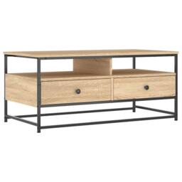 Berkfield Home Coffee Table Sonoma Oak 100x51x45 cm Engineered Wood in Light Brown - Size: 100 x 51 x 45 cm - thumbnail 1