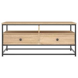 Berkfield Home Coffee Table Sonoma Oak 100x51x45 cm Engineered Wood in Light Brown - Size: 100 x 51 x 45 cm - thumbnail 6