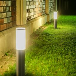 CGC Lighting 'Aster' Stainless Steel Outdoor 45cm Post Light in Silver - thumbnail 3