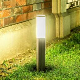 CGC Lighting 'Aster' Stainless Steel Outdoor 45cm Post Light in Silver